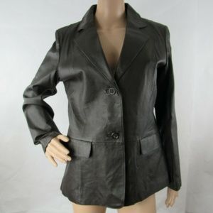 Chadwicks Suit Jacket Genuine Leather Blazer